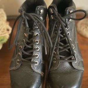 Harley davison lace up booties